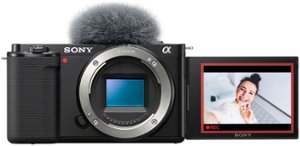 Sony - Alpha ZV-E10 Mirrorless Vlog Camera - Body Only - Black - Front_Zoom