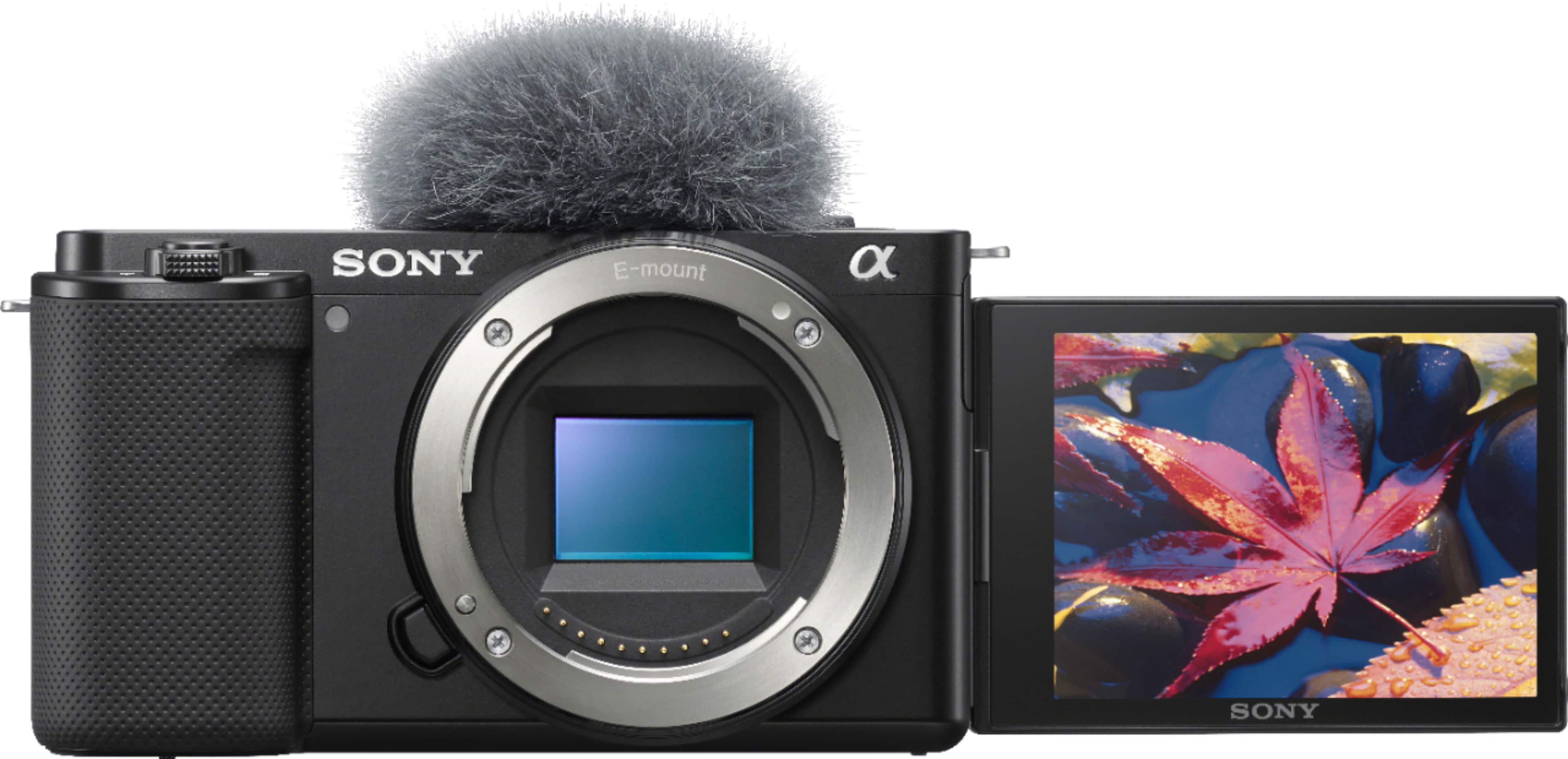Alt View 11. Sony - Alpha ZV-E10 Mirrorless Vlog Camera - Body Only - Black.