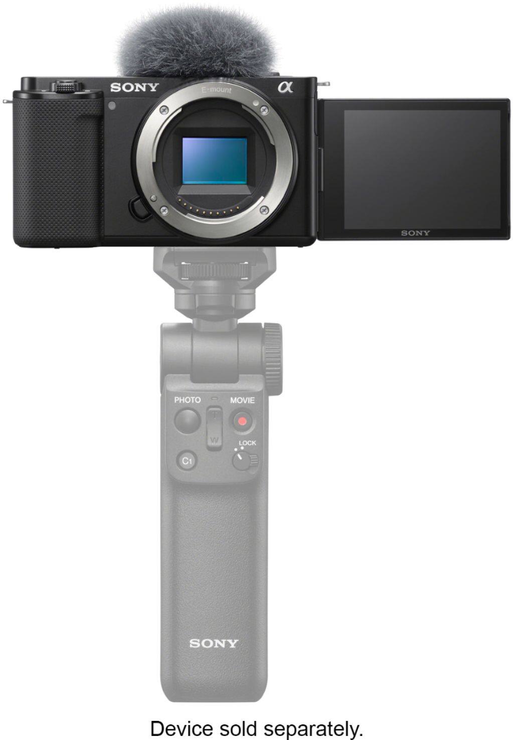 Alt View 15. Sony - Alpha ZV-E10 Mirrorless Vlog Camera - Body Only - Black.