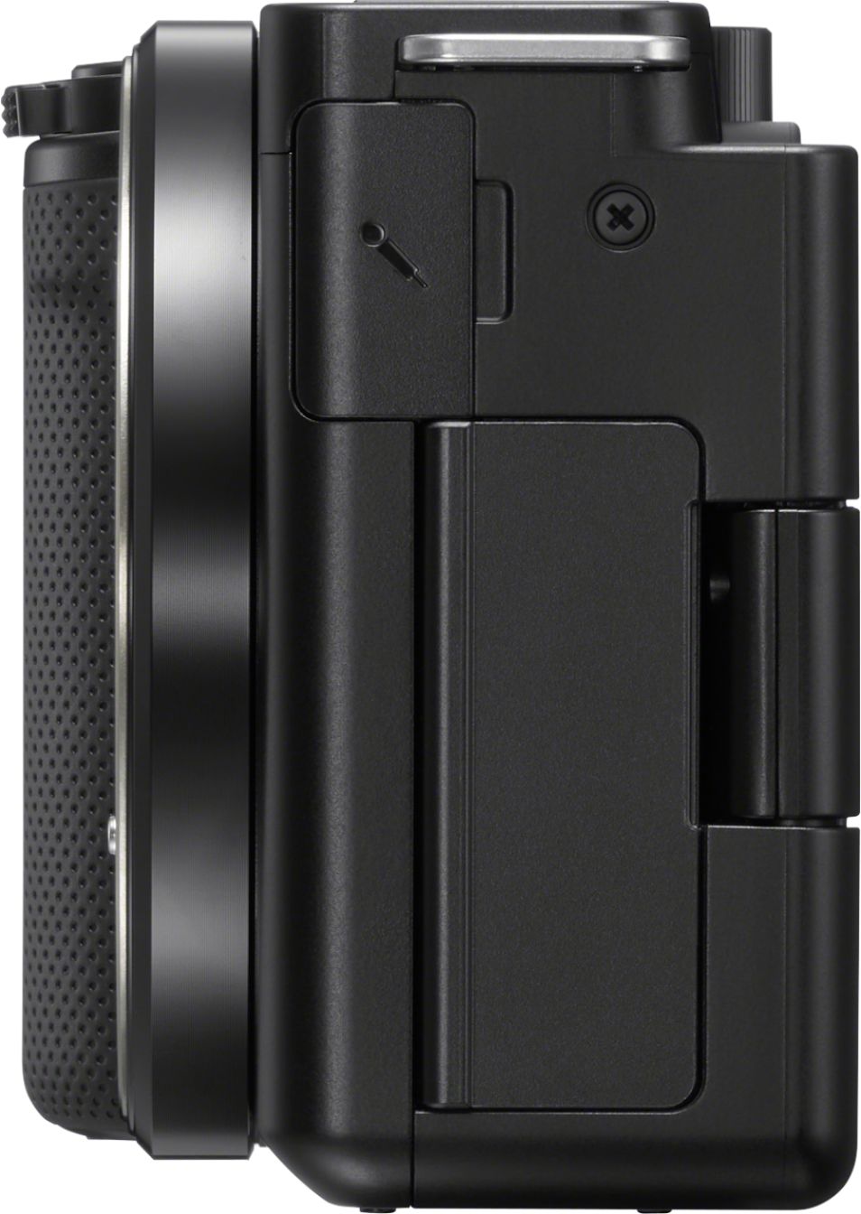 Left View: Sony a ZV-E10 - Digital camera - mirrorless - 24.2 MP - APS-C - 4K / 30 fps - body only - Wireless LAN, Bluetooth - black