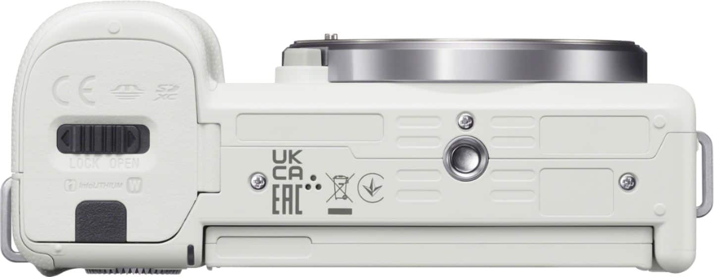 Alt View 13. Sony - Alpha ZV-E10 Mirrorless Vlog Camera - Body Only - White.