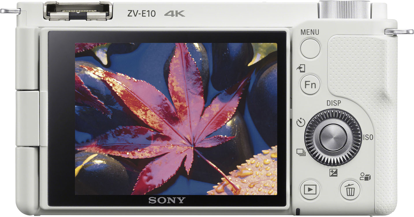 Sony Alpha ZV-E10 Mirrorless Vlog Camera Body Only White ILCZVE10