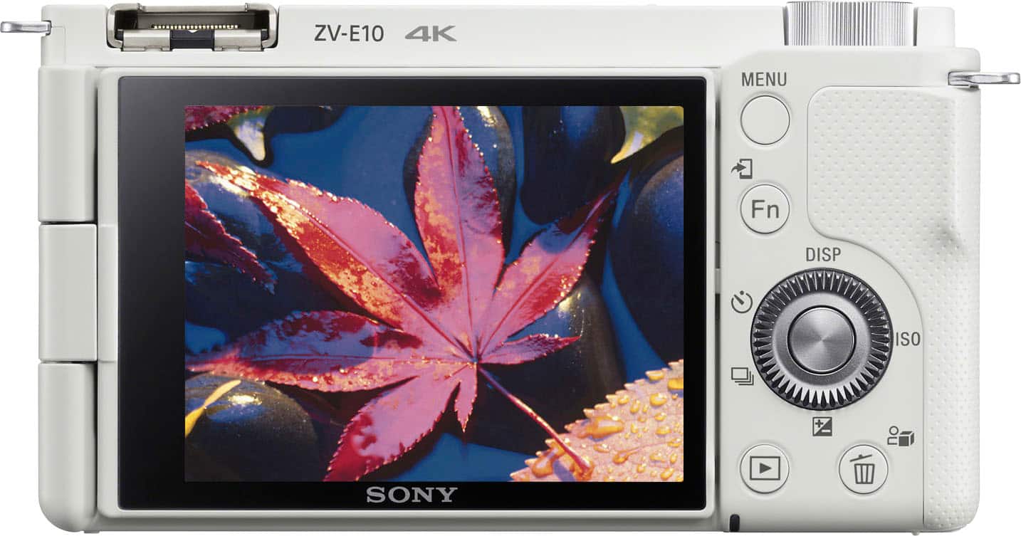Alt View 16. Sony - Alpha ZV-E10 Mirrorless Vlog Camera - Body Only - White.
