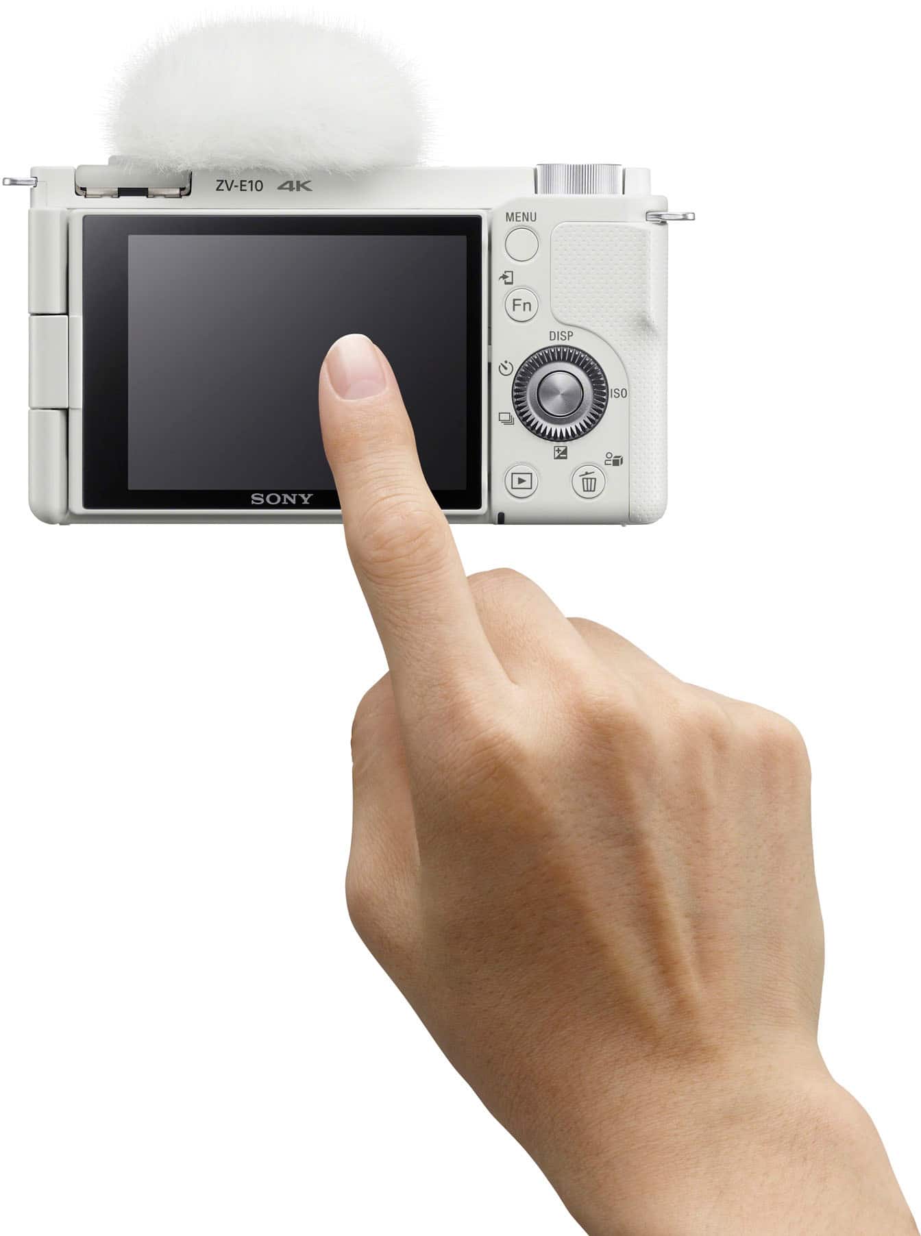 Alt View 18. Sony - Alpha ZV-E10 Mirrorless Vlog Camera - Body Only - White.