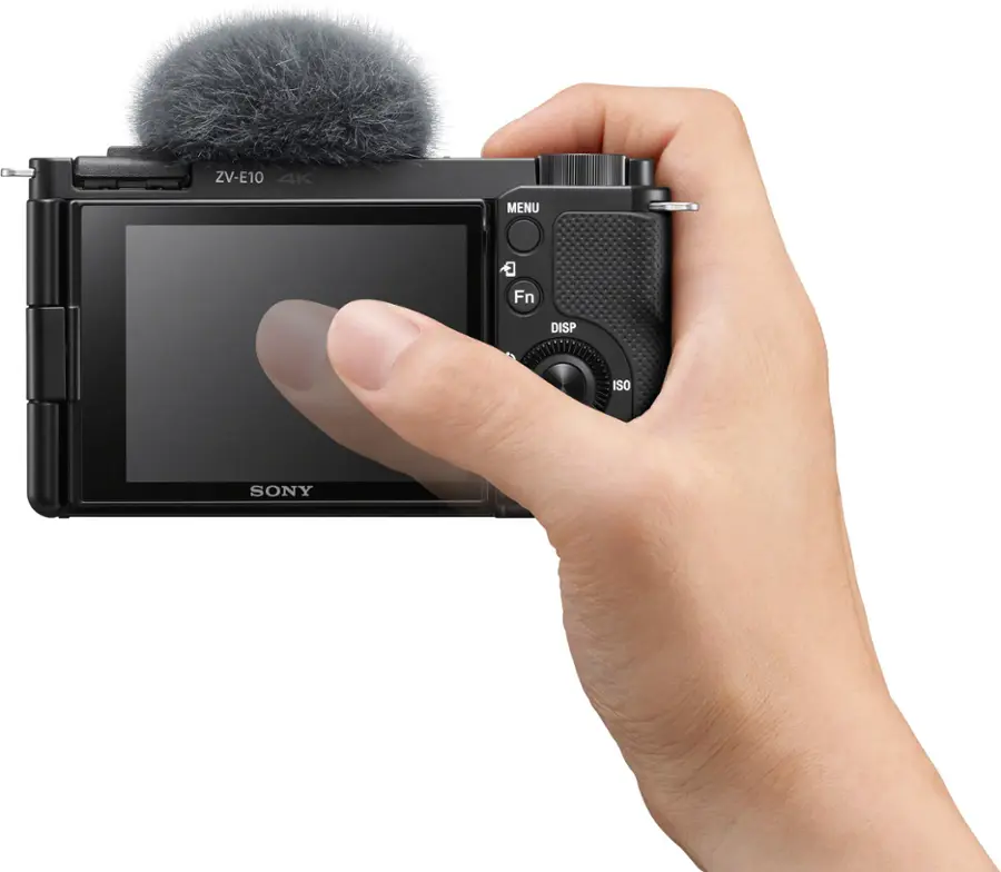 Alt View 17. Sony - Alpha ZV-E10 Kit Mirrorless Vlog Camera with 16-50mm Lens - Black.