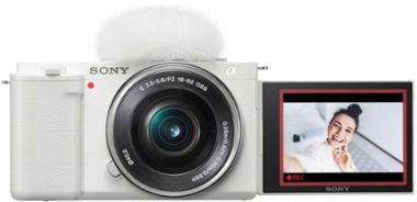 Sony - Alpha ZV-E10 Kit Mirrorless Vlog Camera with 16-50mm Lens - White - Front_Zoom