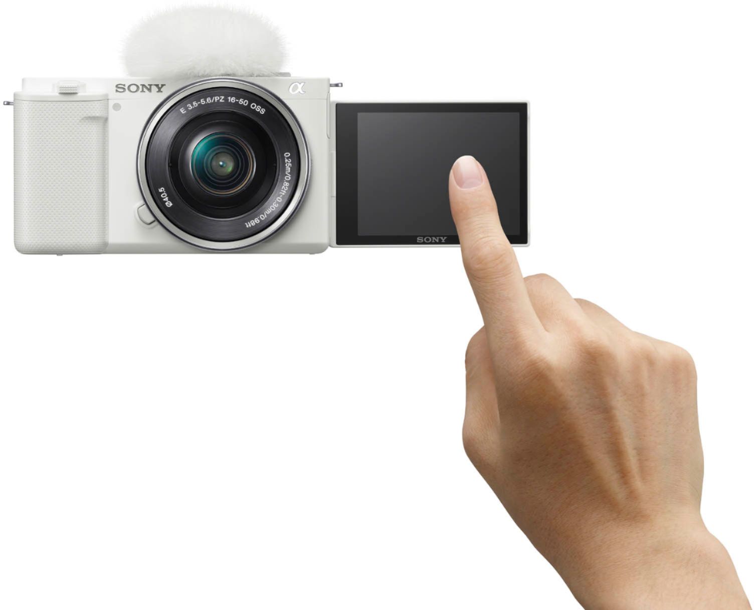 Sony Alpha ZV-E10 Vlog Mirrorless - Camera 16-50mm Lens with Best ILCZVE10L/W White Buy Kit