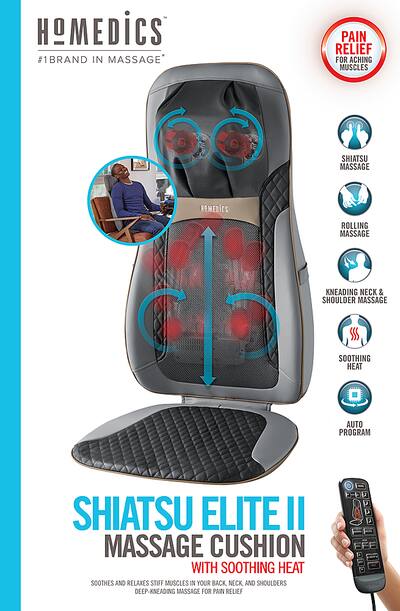 Soothing Heat Homedics Shiatsu Elite Ii Massage Cushion With Heat