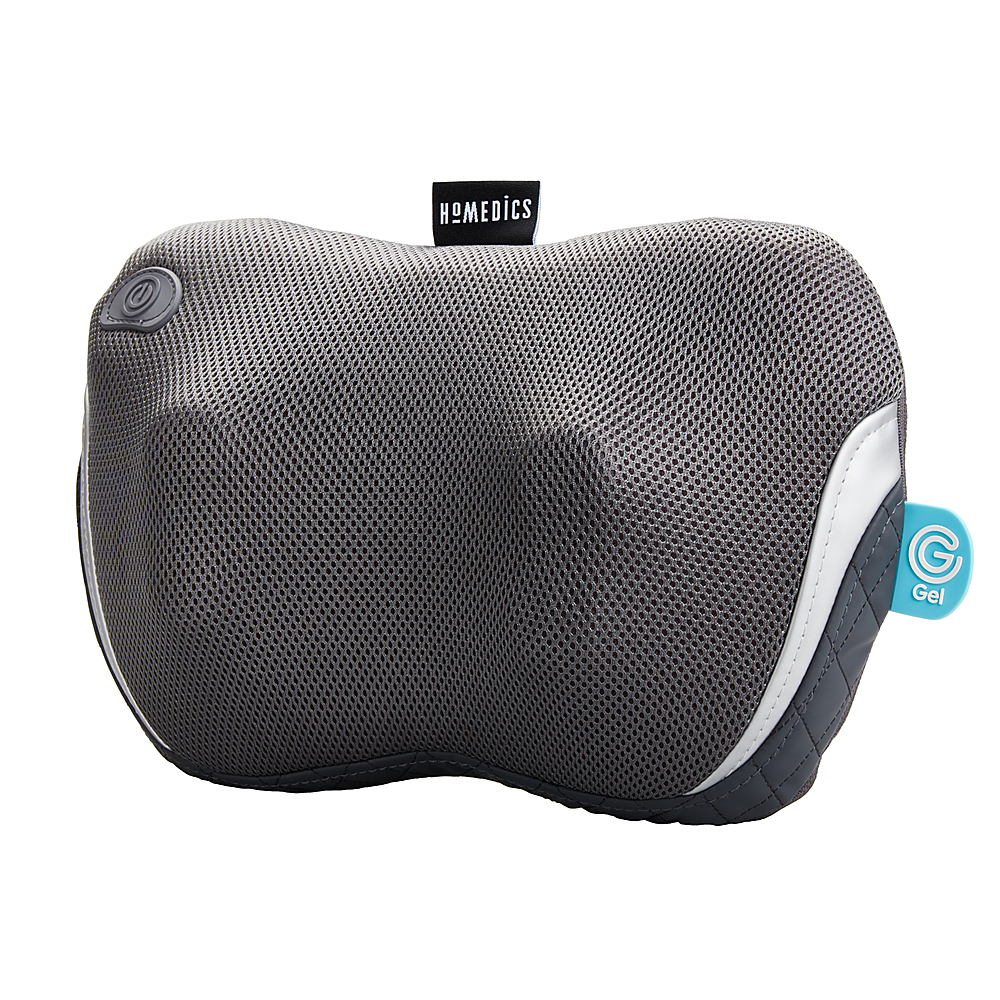 HoMedics Cordless Shiatsu All-Body Massage Pillow with Soothing Heat,  Reverse Function, Rechargeable Battery, and Integrated Controls –Lightweight