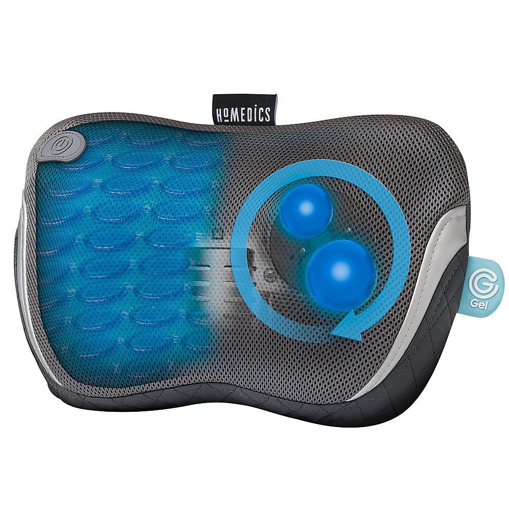 Homedics - Gentle Touch Gel Cordless Massager with Heat - Gray