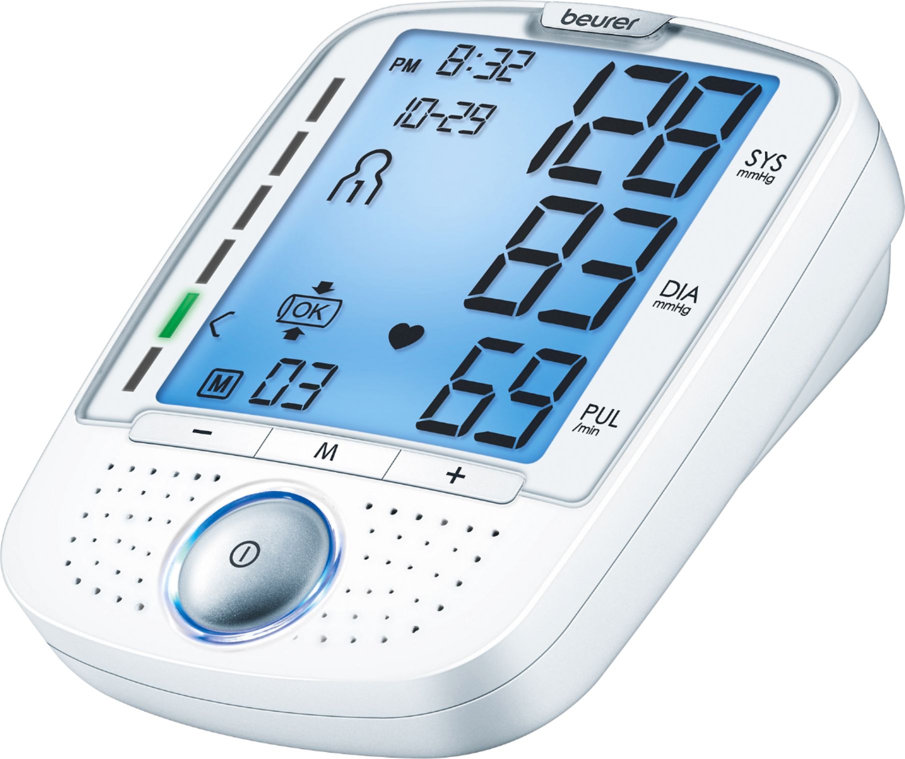 Best Buy: Beurer Talking Upper Arm Blood Pressure Monitor White BM50