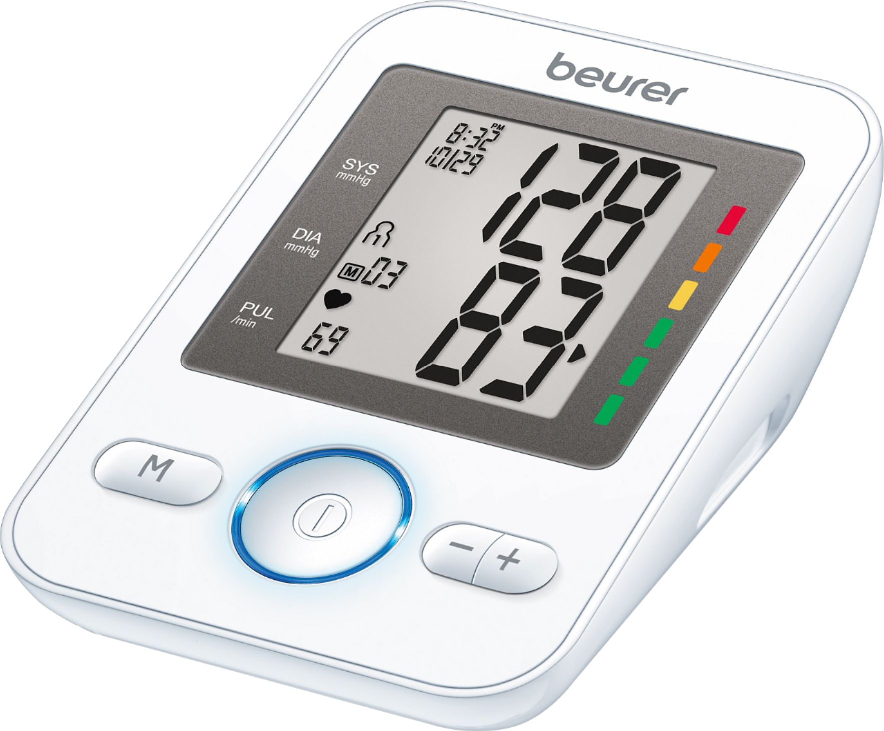 Left View: Beurer - Upper Arm Blood Pressure Monitor - White