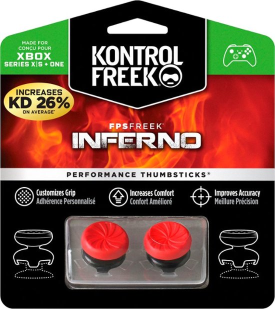KontrolFreek FPS Freek Inferno 4 Prong Performance Thumbsticks for Xbox One  and Xbox S Red 2040-XBX - Best Buy