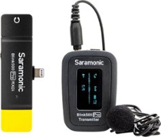 Saramonic - Blink 500 Pro B3 Wireless Clip-On Microphone System with Lavalier & Dual-Channel Lightning Receiver for iPhone & iPad - Front_Zoom