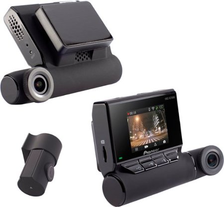 Pioneer - 2-Channel 720P Dash Camera System - Black