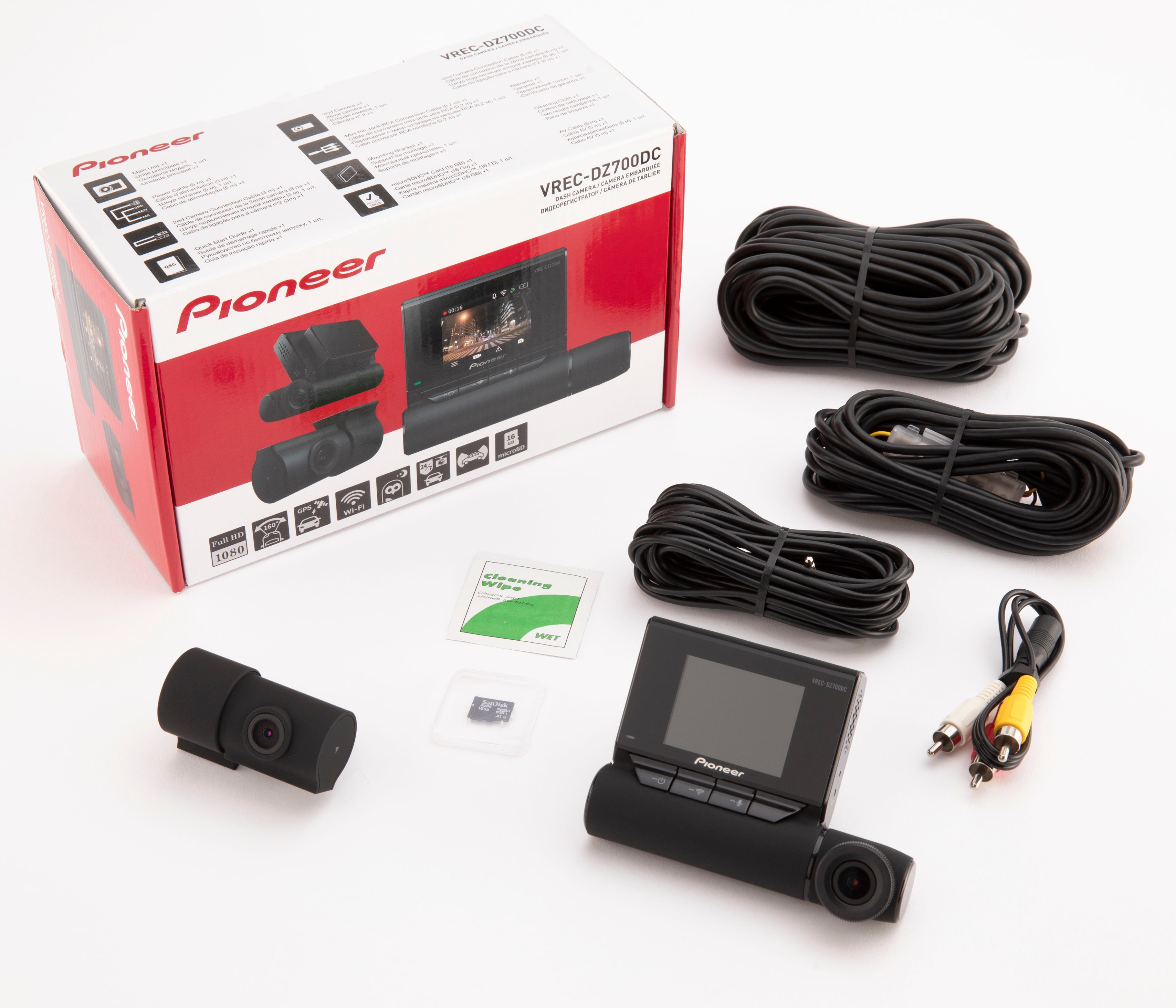 Pioneer 2-Channel Dual Recording HD- Dash Camera System Black VREC-DZ700DC  - Best Buy