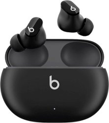 Beats by Dr. Dre - Geek Squad Certified Refurbished Beats Studio Buds True Wireless Noise Cancelling Earbuds - Black - Front_Zoom
