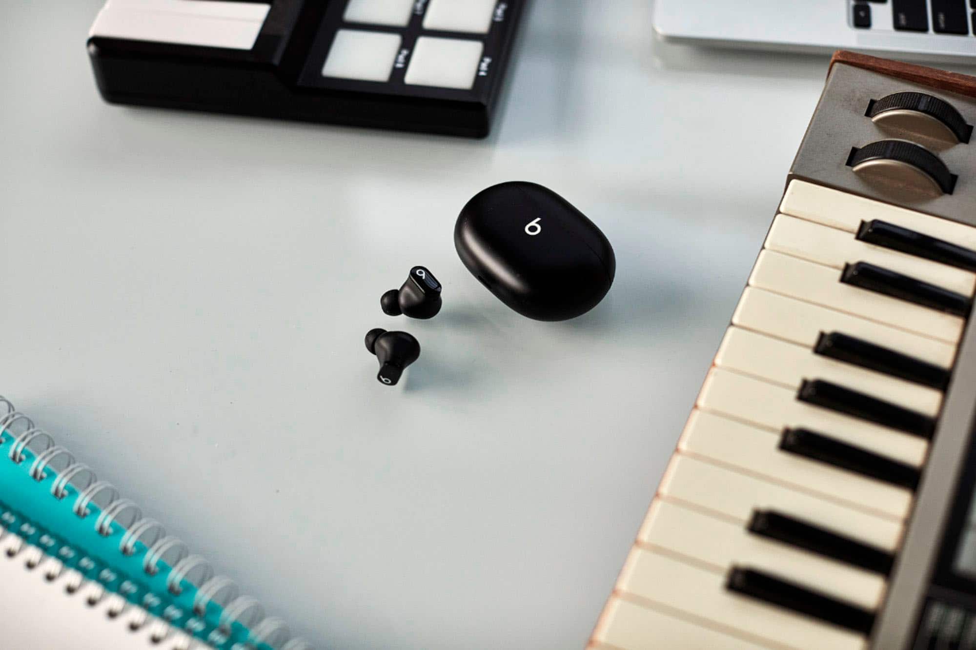 Alt View 21. Beats - Geek Squad Certified Refurbished Beats Studio Buds True Wireless Noise Cancelling Earbuds - Black.