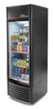 Angle Zoom. Premium Levella - 9 cu. ft. 1-Door Commercial Merchandiser Refrigerator Glass-Door Beverage Display Cooler - Black.