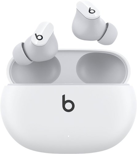 Beats by Dr. Dre - Geek Squad Certified Refurbished Beats Studio Buds True Wireless Noise Cancelling Earbuds - White