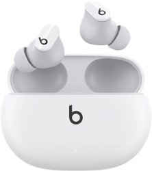 Beats by Dr. Dre - Geek Squad Certified Refurbished Beats Studio Buds True Wireless Noise Cancelling Earbuds - White - Front_Zoom
