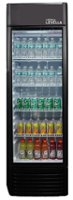 Premium Levella - 15.5 cu. ft. 1-Door Commercial Merchandiser Refrigerator Glass-Door Beverage Display Cooler - Black - Front_Zoom