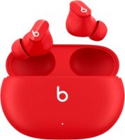 Beats by Dr. Dre - Geek Squad Certified Refurbished Beats Studio Buds True Wireless Noise Cancelling Earbuds - Beats Red - Front_Zoom