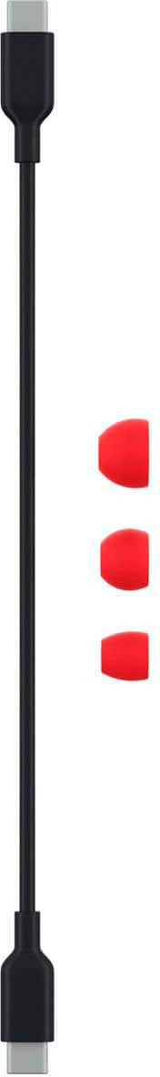 Alt View 16. Beats - Geek Squad Certified Refurbished Beats Studio Buds True Wireless Noise Cancelling Earbuds - Beats Red.