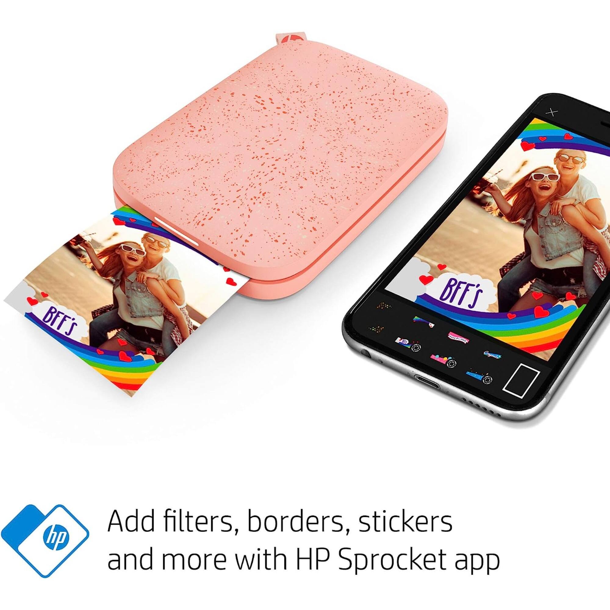 Add filters, borders, stickers and more with HP Sprocket app.