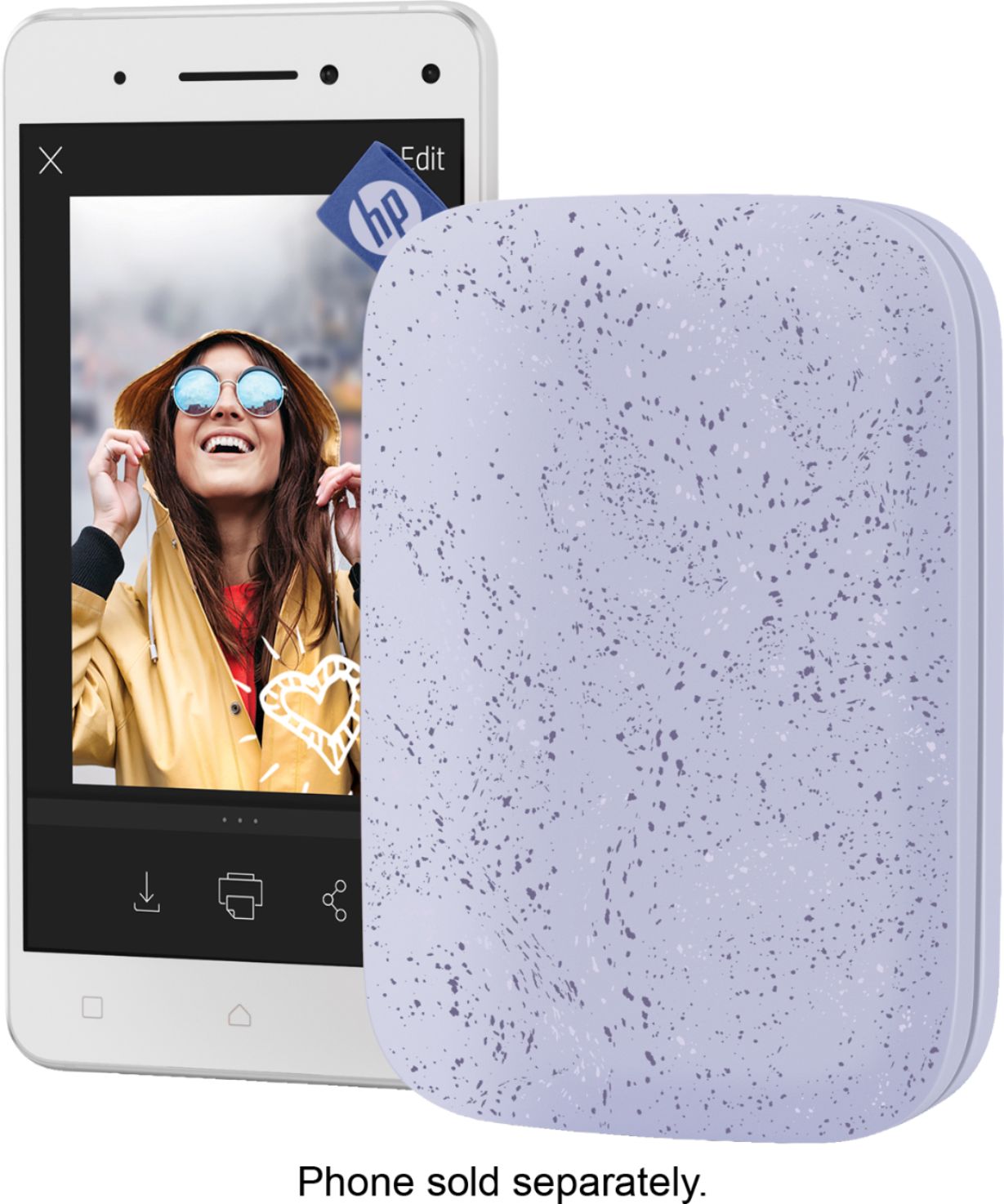 HP Sprocket Portable 2x3 Instant Photo Printer (Lilac) Zink Paper