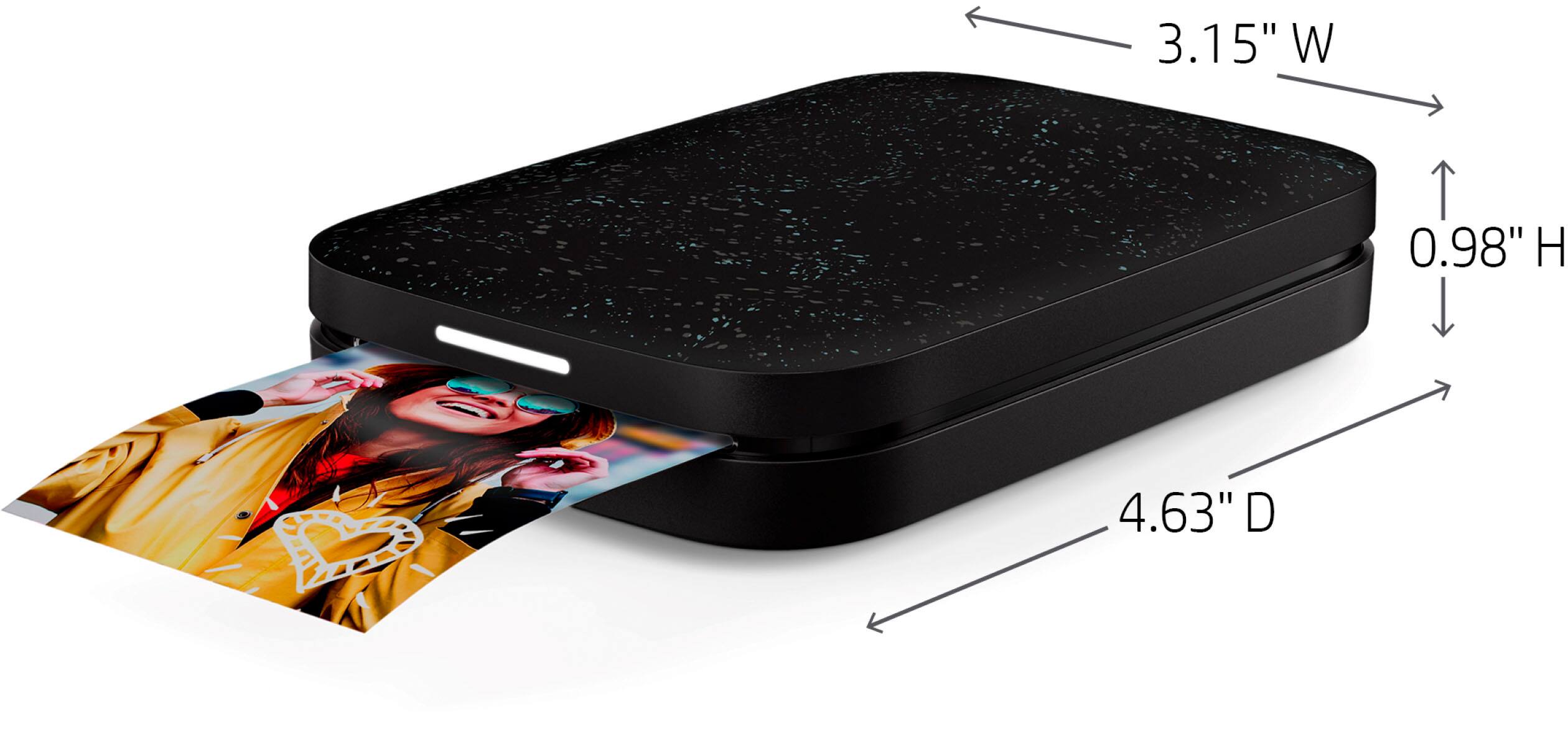 Alt View 13. HP - Sprocket Portable 2" x 3" Instant Photo Printer, Prints From iOS or Android Devices - Black Noir.