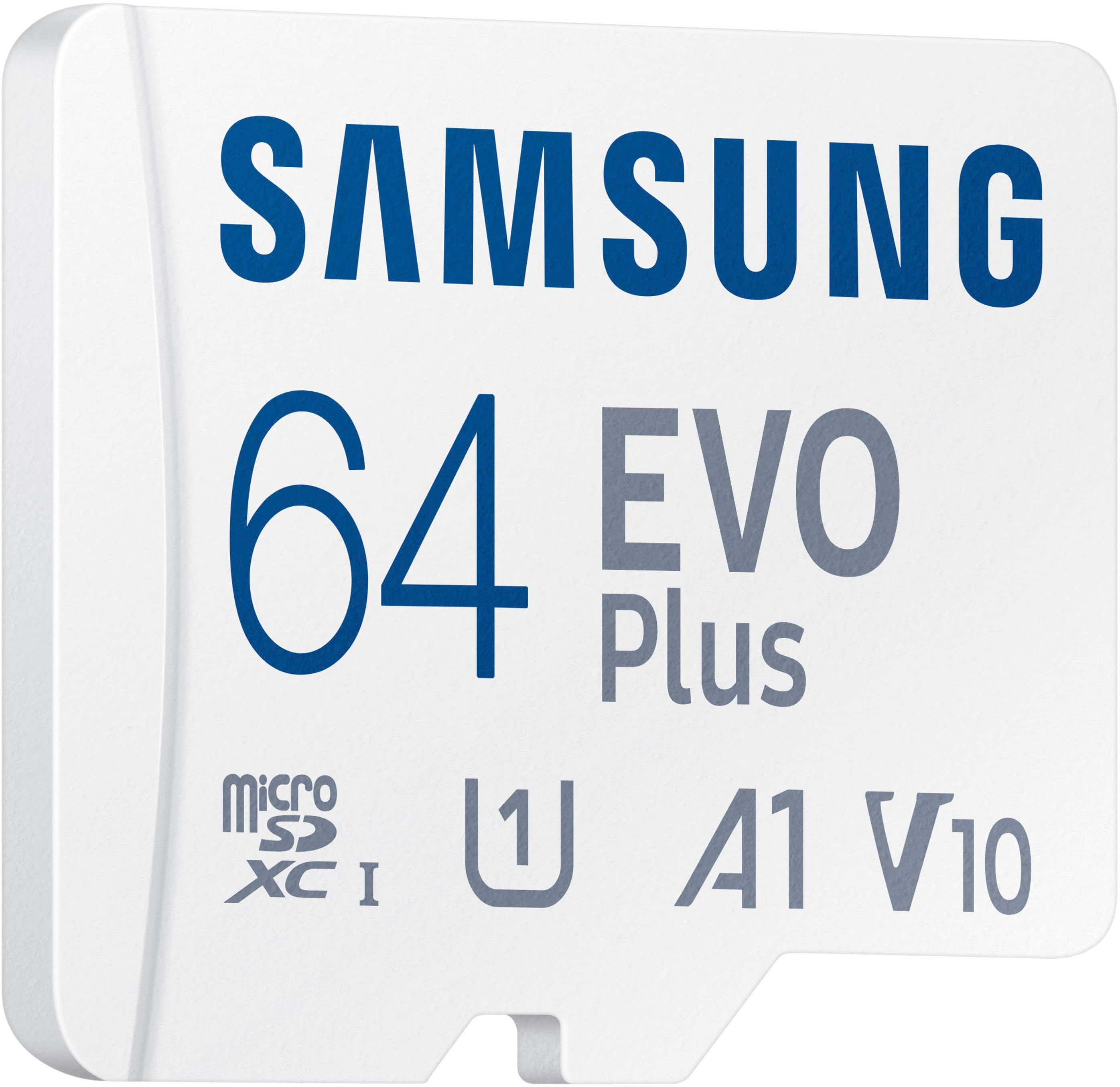 Alt View 12. Samsung - EVO Plus 64GB microSDXC UHS-I Memory Card with Adapter - White.