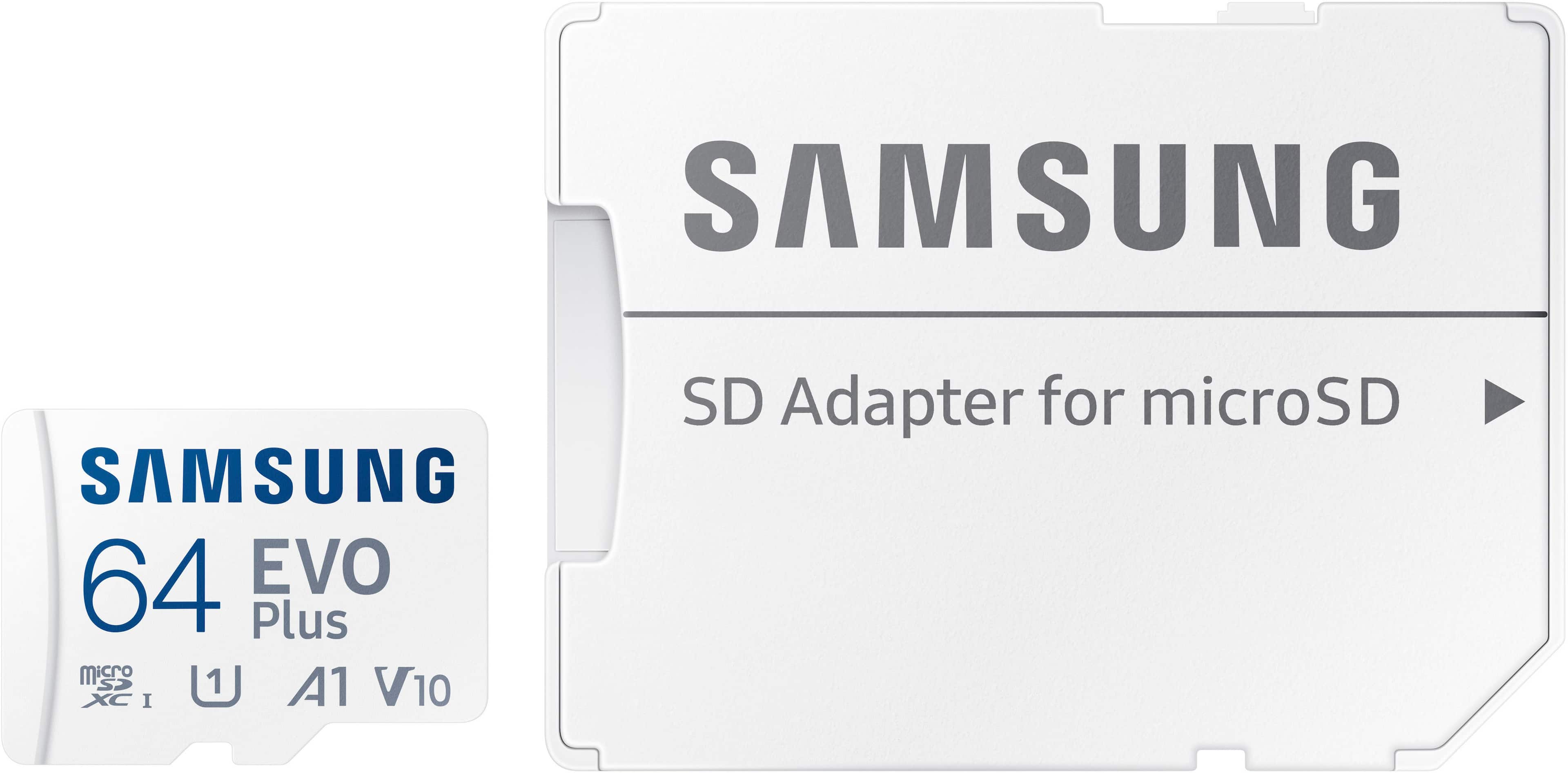 Alt View 15. Samsung - EVO Plus 64GB microSDXC UHS-I Memory Card with Adapter - White.