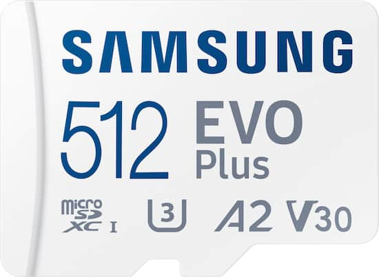 SAMSUNG EVO Select Micro SD Memory Card with Adapter, 512GB microSDXC UHS-I  U3 100MB/s Full HD & 4K UHD for Photos, Videos, Music Storage, MB-ME512HA