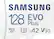 Front. Samsung - EVO Plus 128GB microSDXC UHS-I Memory Card with Adapter - White.