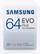 Front. Samsung - EVO Plus 64GB SDXC Full Size Memory Card - White.