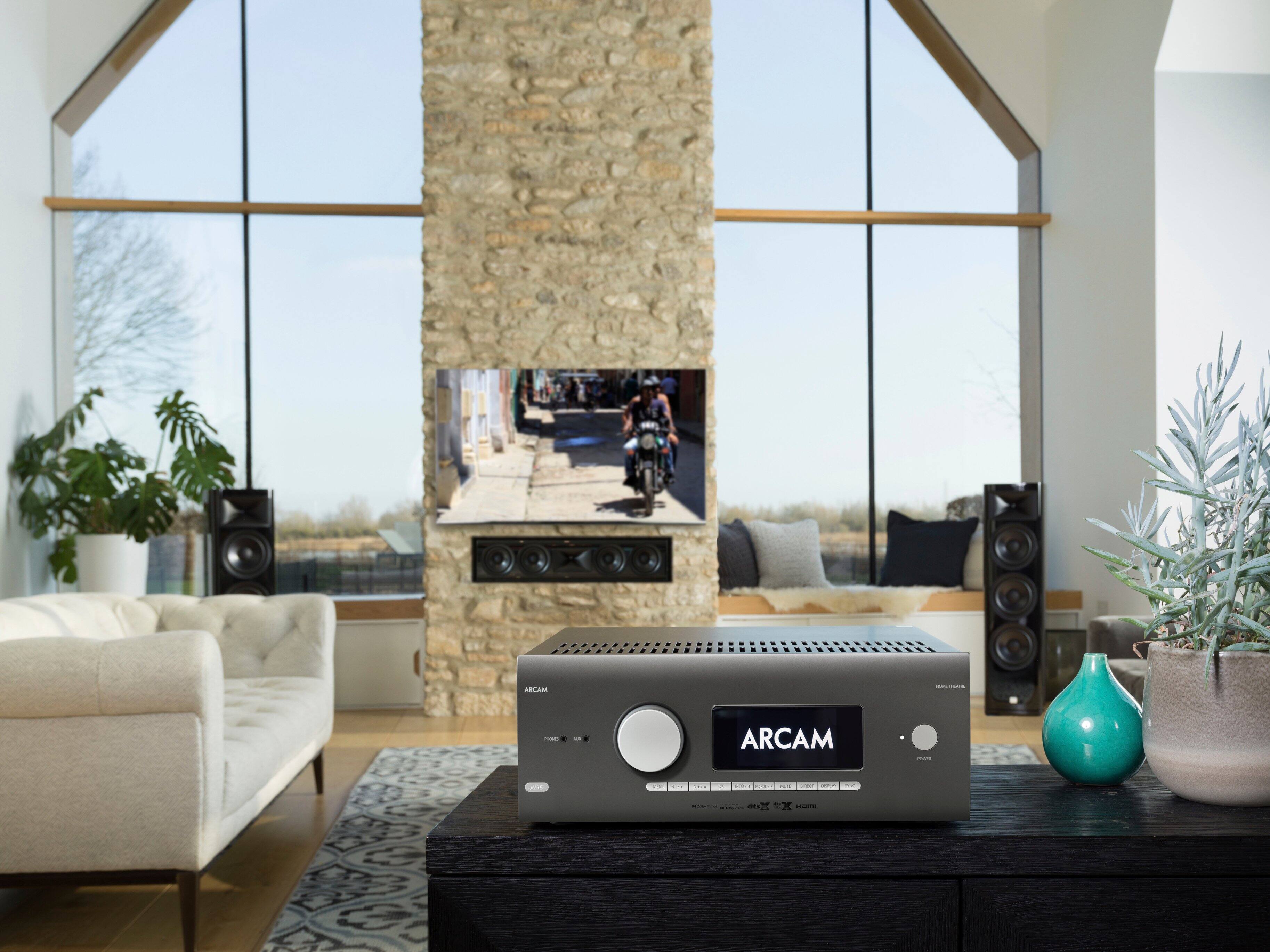 Alt View 13. Arcam - AVR5 595W 7.1 Ch. With Google Cast 4K Ultra HD HDR Compatible A/V Home Theater Receiver - Gray.