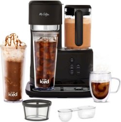 Mr. Coffee Frappe Single-Serve Iced and Hot Coffee Maker/Blender - Black - Front_Zoom