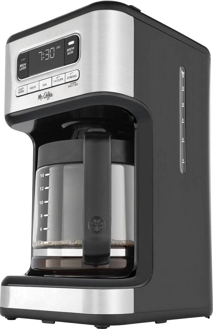 Angle Zoom. Mr. Coffee - 14-Cup Coffee Maker with Reusable Filter and Advanced Water Filtration - Black.
