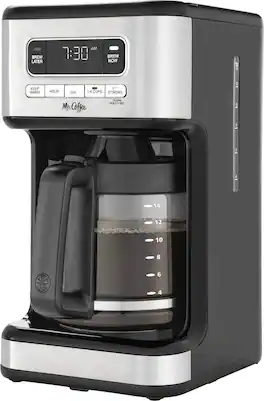 Mr. Coffee - 14-Cup Coffee Maker with Reusable Filter and Advanced Water Filtration - Black