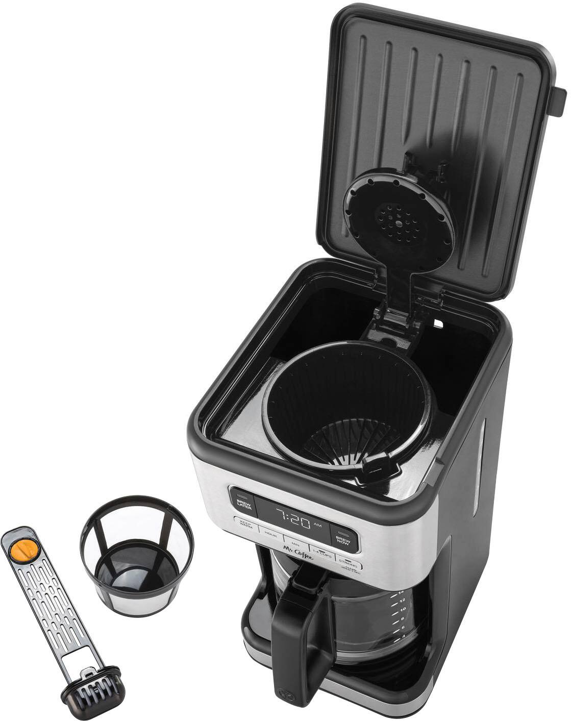 Alt View Zoom 11. Mr. Coffee - 14-Cup Coffee Maker with Reusable Filter and Advanced Water Filtration - Black.