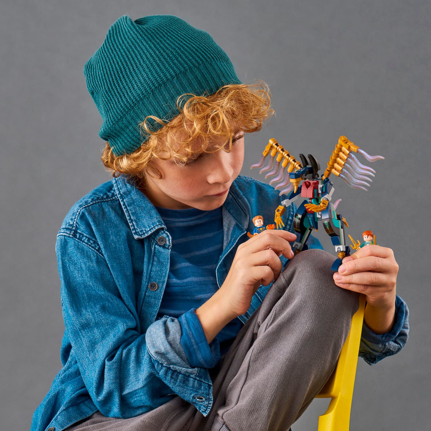 Angle. LEGO - Super Heroes Eternals Aerial Assault 76145.