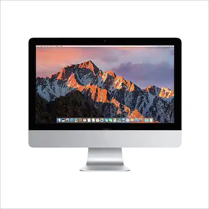 Front. Apple - 21.5" Certified Refurbished iMac Desktop - Intel Core i5 3.0GHz - 8GB Memory - 1TB HDD (2017) - Silver.