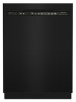 KitchenAid - 24" Front Control Built-In Dishwasher with Stainless Steel Tub, ProWash, 47 dBA - Black - Front_Zoom