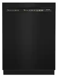 KitchenAid - 24" Front Control Built-In Stainless Steel Tub Dishwasher with ProWash and 47 dBA - Black - Front_Zoom