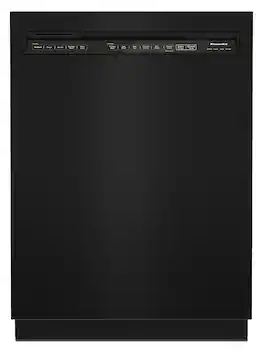 KitchenAid - 24" Front Control Built-In Stainless Steel Tub Dishwasher with ProWash and 47 dBA - Black