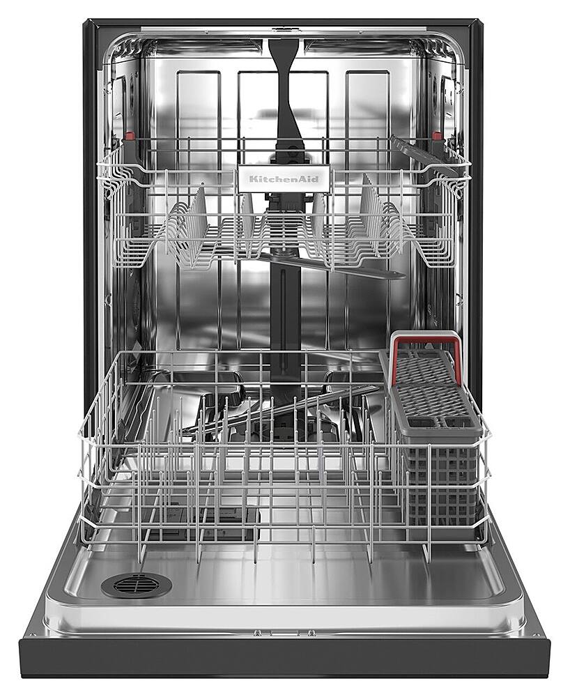 Alt View 13. KitchenAid - 24" Front Control Built-In Dishwasher with Stainless Steel Tub, ProWash, 47 dBA - Black.