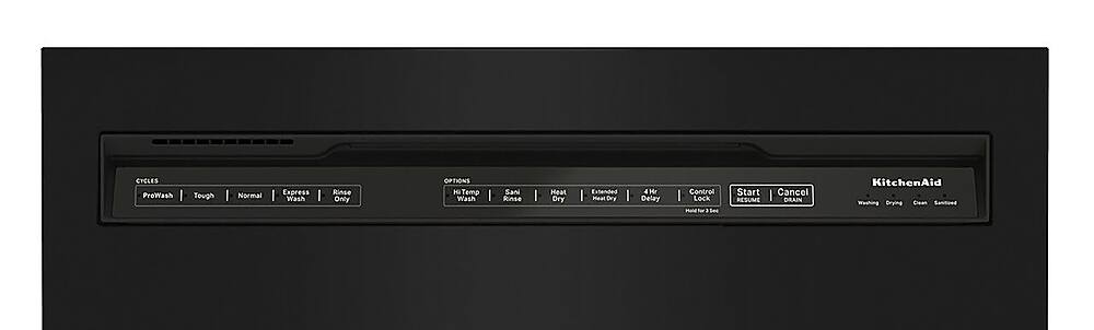 Alt View 19. KitchenAid - 24" Front Control Built-In Dishwasher with Stainless Steel Tub, ProWash, 47 dBA - Black.