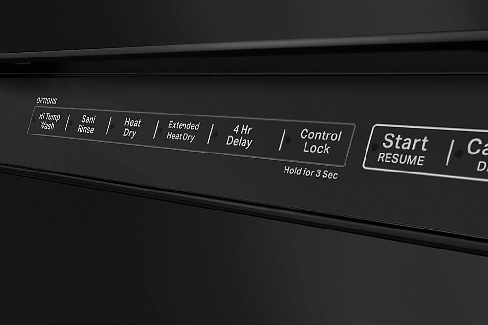 Alt View 22. KitchenAid - 24" Front Control Built-In Dishwasher with Stainless Steel Tub, ProWash, 47 dBA - Black.
