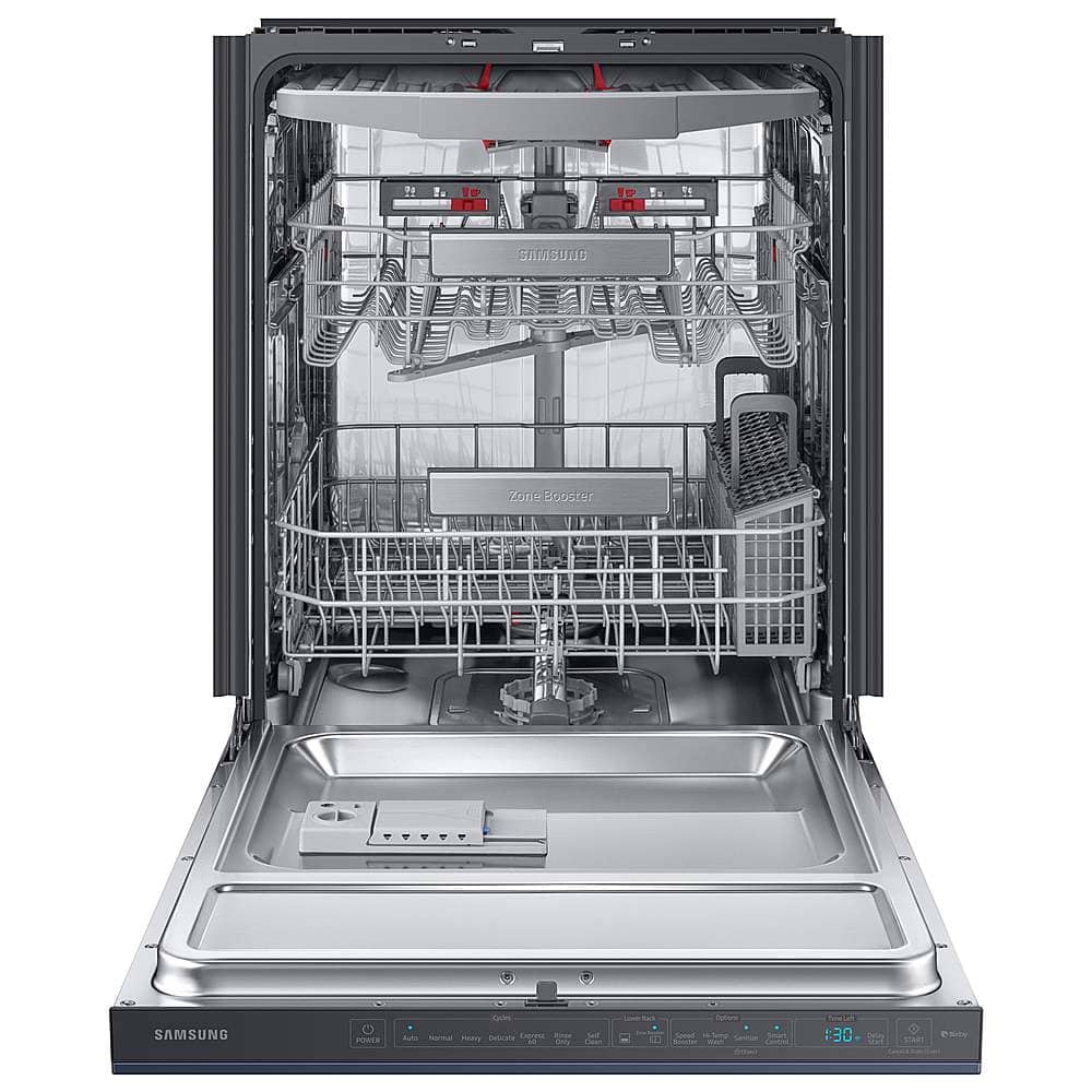 Alt View 14. Samsung - Bespoke AutoRelease Dry Smart Built-In Stainless Steel Tub Dishwasher with 3rd Rack, Linear Wash, 39dBA - Navy steel.